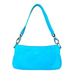 HOBO Turquoise Leather Shoulder Bag with Detachable Strap